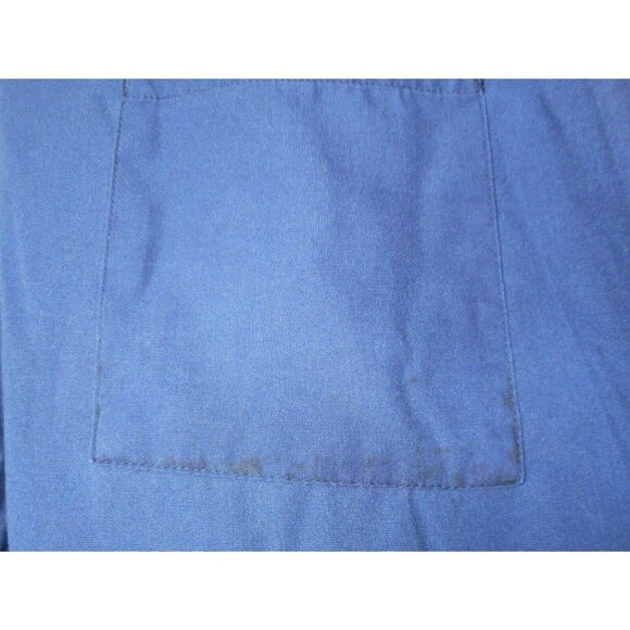 Solid Unisex Blue Scrub Top Medical Uniform 2X - Picture 4 of 4